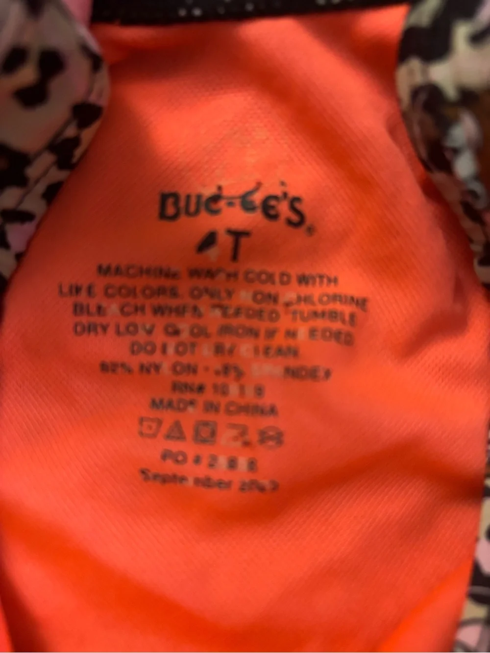 Buc-Ees Limited Edition Kids Leopard Print One-Piece Swimsuit